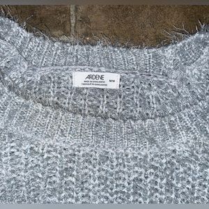 Ardene size medium grey/silver cable knit sweater super soft and warm